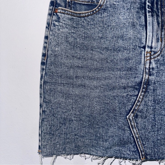 Wild Fable Distressed Blue Denim Mini Skirt - Picture 2 of 6